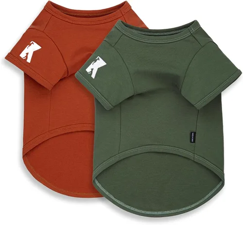 Vista 8 de Koneseve Camisas para perros, ropa de algodón suave para perros, camiseta elástica para perros pequeños, medianos y grandes, camisa de gato azul