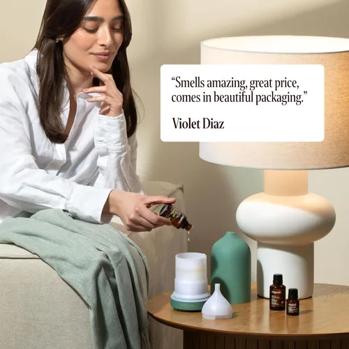 Vista 8 de Cliganic Aceite esencial de albahaca orgánica, 100% puro y natural para aromaterapia Con verificación sin OMG