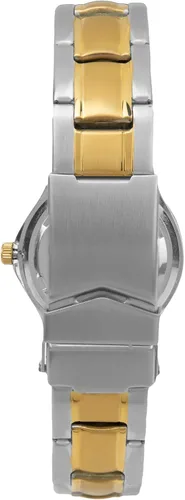 Vista 3 de Sun Time - Reloj universitario para mujer, de dos tonos con correa de acero inoxidable