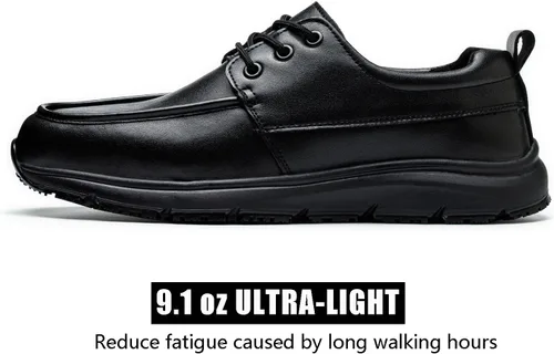Vista 3 de Zapatos de trabajo antideslizantes para hombres y mujeres, impermeables y resistentes al aceite, ligeros y cómodos, mocasines sin cordones, tenis
