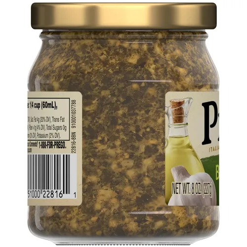 Vista 6 de Salsa de pesto de albahaca Prego, frasco de 8 oz