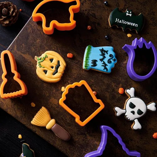 Vista 3 de ETERSION Cortadores de galletas de Halloween de 2 a 3 pulgadas, 9 formas diferentes Cortadores de galletas de Halloween, 9 formas diferentes, 2-3