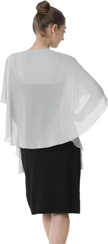 Vista 5 de Baoqiya Chal de noche de gasa, bufanda, chales de boda y envolturas para mujer, vestido de novia de fiesta en vestidos para ocasiones especiales