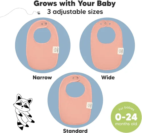Vista 4 de KeaBabies Paquete de 8 baberos orgánicos para niñas y niños y 5 paños de muselina para eructos para bebés, niños y niñas, baberos de dentición