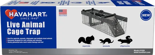 Vista 12 de Havahart Pequeña Trampa Humanitaria de Captura y Liberación de Animales Vivos de 1 Puerta para Ardillas, Comadrejas, Ardillas de Tierra y Otros