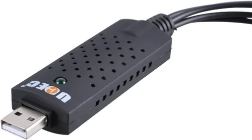 Vista 4 de UCEC Convertidor RCA a USB, dispositivo de tarjeta de captura de audio y video USB 2.0 para PC, convertidor de video analógico a digital
