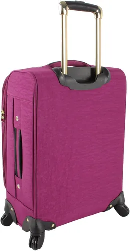 Vista 3 de Steve Madden Colección de equipajes de diseñador, 3 piezas Softside expansible ligero, juego de viaje incluye bolsa debajo del asiento, 20 pulgadas