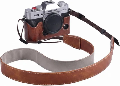 Vista 2 de X-T30 III X-T30II X-T30 Kit de media funda de cuero, marrón