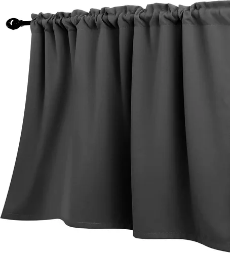 Vista 11 de KOUFALL Cenefa beige para ventanas de 16 pulgadas de largo, cortinas cortas para filtrar la luz sobre el fregadero