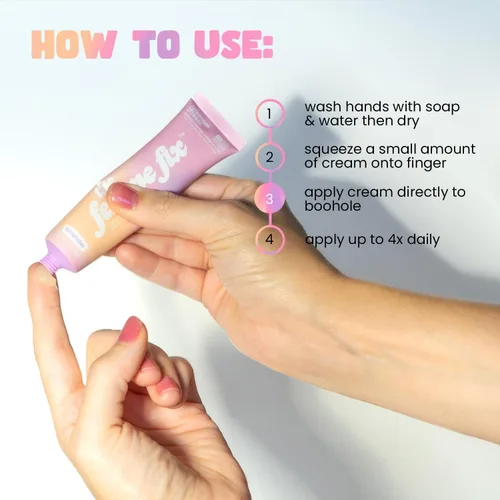 Vista 6 de The Femme Fix Crema calmante para hemorroides para mujeres, con lidocaína, magnesio, aceite de coco y lavanda real, alivio posparto y comodidad