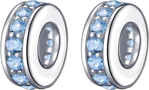 Vista 7 de 925 plata esterlina espaciador encanto grano con CZ transparente para pulseras Pandora Charms