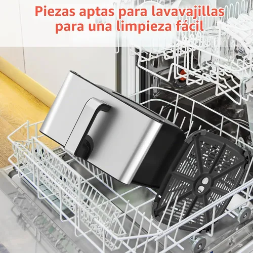 Vista 5 de Freidora de aire, freidora de aire grande de 10 cuartos de galón con 6