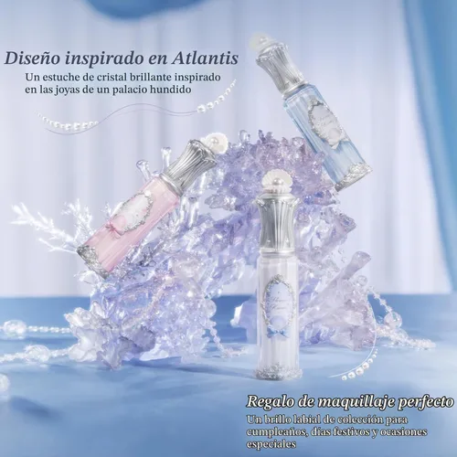 Vista 2 de Flower Knows Shell's Jewel - Esmalte de labios nutritivo, iridiscente Jalea lunar P06