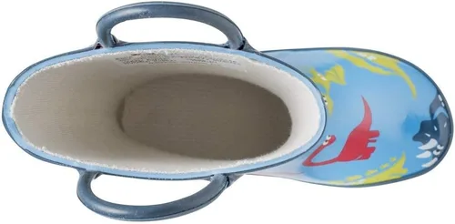 Vista 5 de OAKI Botas de lluvia de goma impermeables para niños con asas fáciles de poner