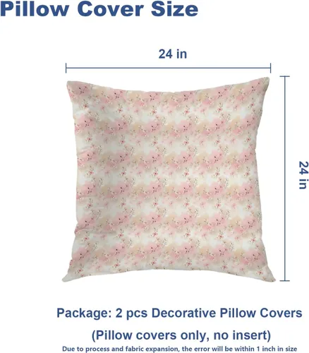 Vista 240 de Batmerry Autumn Pumpkin Templeton Throw Pillow Covers, Green Leaves Paths Forests Decorative Pillow Covers Digital Printing Blended for Couch Sofa