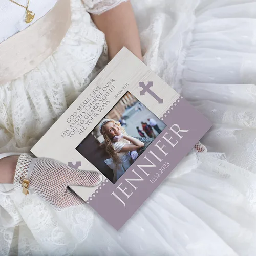 Vista 2 de Regalos de primera comunión para niños y niñas, marco de fotos personalizado de la primera comunión con nombre y fecha, 2 orientaciones para fotos