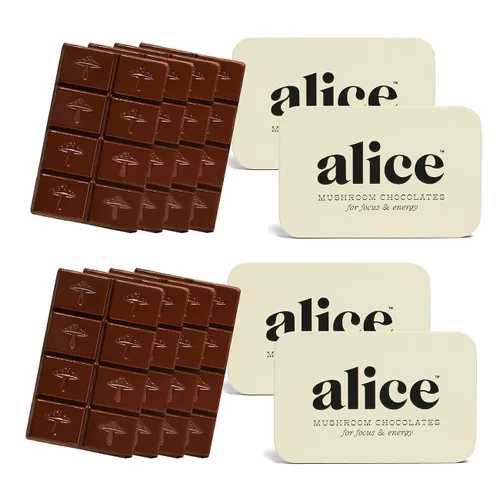 Vista 11 de Alice Mushrooms Brainstorm Chocolates de Hongos Bocados Energéticos para Concentración, Claridad y Función Cognitiva Melena de León, Hongos