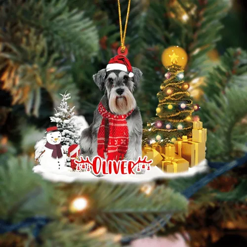 Vista 188 de NAZENTI Adorno personalizado de gato abisinio con árbol de pino, adorno de Navidad personalizado para perros amantes de las mascotas, colgante