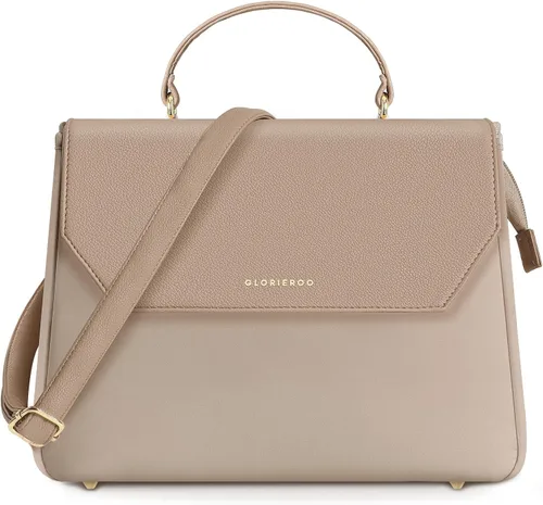 Vista 9 de GLORIEROO Lonchera para niñas y mujeres, Beige, Estándar
