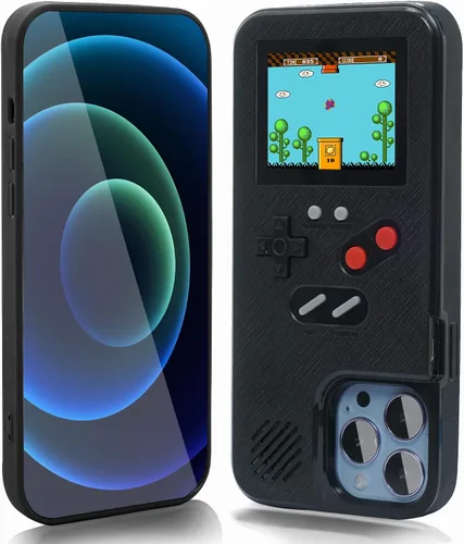 Vista 11 de Funda Gameboy para iPhone 6 Plus/ 6s Plus/ 7 Plus/ 8 Plus, diseño retro de 168 juegos clásicos, con pantalla de video a color, funda para teléfono a