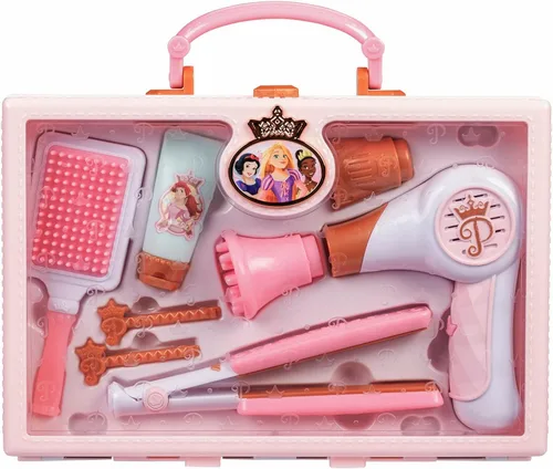 Vista 2 de Disney Princess Style Collection - Juego de herramientas de peinado de moda para niñas con sonido y bolsa de almacenamiento para llevar