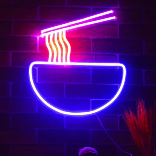 Vista 10 de Letrero de neón con diseño de astronauta comiendo hamburguesa con queso, obras de arte hechas a mano, luces LED de luna, letreros de astronauta