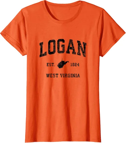 Vista 12 de Logan West Virginia WV - Camiseta deportiva clásica negra, Gris