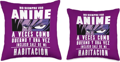 Vista 3 de Regalos Originales Manga Anime Para Chicas Chicos No Siempre Veo Anime para Ver Manga Mujer Hombre Niño Niña Almohada 16 x 16 pulgadas, Multicolor