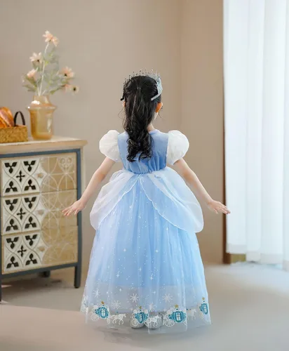 Vista 4 de Disfraz de princesa para niños y niñas + accesorios para carnaval de Halloween