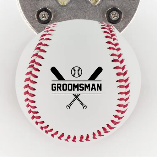 Vista 2 de Abridor de botellas de béisbol, padrinos de boda, regalo impreso para el padrino de béisbol personalizado, tamaño oficial, propuesta de boda