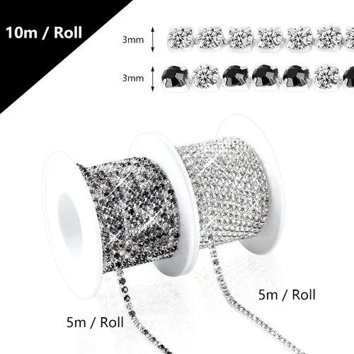 Vista 4 de 2 rollos de diamantes de imitación para decoración de ropa (0.118 in)