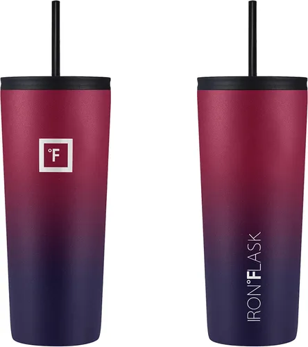 Vista 3 de IRON °FLASK Vaso clásico - Botella de agua de acero inoxidable aislada al vacío, de doble pared, taza de bebida, taza de viaje aislada