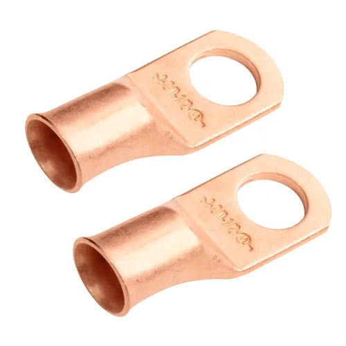 Vista 210 de SELTERM - 5 terminales de anillo resistentes para cable de batería, calibre 1/0 AWG, pernos de 1/2 pulgadas, terminales de calibre 0, ojales