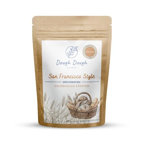 Vista 10 de Cultivo de masa madre deshidratada San Francisco para pan artesanal, activación de 24 horas, kit fácil para principiantes, paquete básico de masa