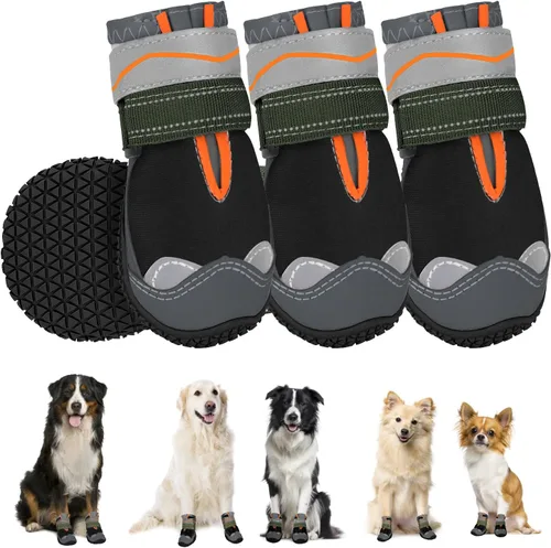 Vista 14 de SlowTon Zapatos para Perros para Perros Grandes, Pequeños y Medianos - Botas Transpirables para Perros para Pavimento Caliente de Verano, Protector