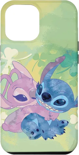 Vista 26 de Disney Stich and Angel Shamrock - Carcasa para iPhone 17, color verde