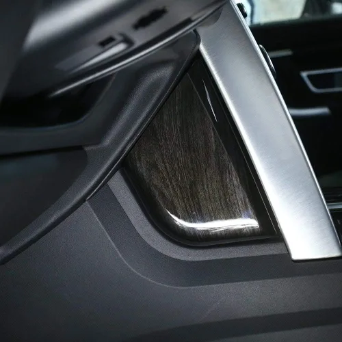 Vista 4 de YIWANG Cubierta de panel de decoración de consola central de automóvil de carbono ABS, 2 piezas para Land Rover Discovery Sport 2015-2017