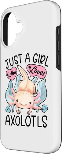 Vista 2 de Just A Girl Who Loves Axolotls Axolotl Lovers Funny Kawaii Case for iPhone 16