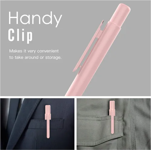 Vista 6 de Estuche con Soporte MoKo para Lápiz Apple 1ª Generación, Funda Protectora Retráctil para Lápiz iPad con Clip Resistente, Rosa Funda protectora
