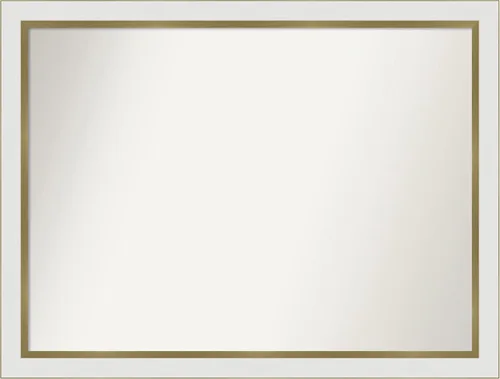Vista 208 de Amanti Art Espejo personalizado, espejo de baño estrecho Alexandria White Wash, espejo de pared o espejo de tocador de baño sobre el fregadero