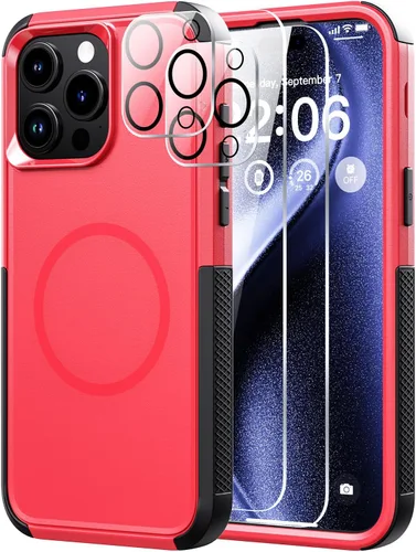 Vista 32 de Diverbox Funda para iPhone 13 [compatible con MagSafe] [con protector de pantalla] [a prueba de golpes] [a prueba de caídas] Funda de protección