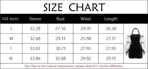 Vista 3 de TSMNZMU Womens Gothic Fairy Dresses Velvet Off Shoulder Emo Halter Vintage Dress Harajuku Lace Long Sleeve Lolita Dress