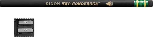 Vista 3 de Ticonderoga Tri-Conderoga - Lápices triangulares, carcasa de madera #2, sacapuntas, barril cómodo de tacto suave, negro, (22500)