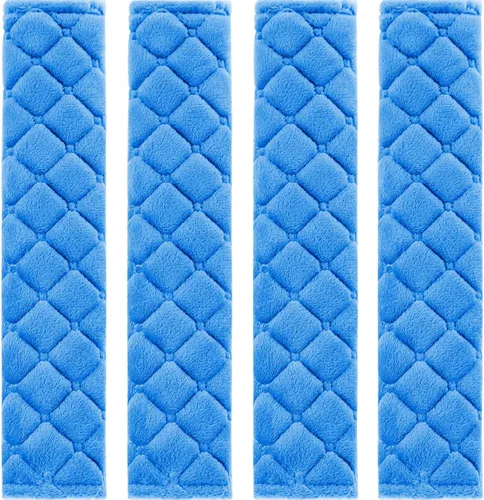 Vista 6 de Tatuo Paquete de 4 Fundas para Cinturón de Seguridad Extra Largas Almohadillas para Cinturón de Seguridad para Automóvil Suaves y Cómodas Fundas