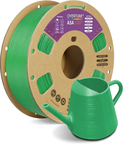 Vista 14 de Filamento OVERTURE ASA de 0.069 in, resistente a los rayos UV y a la intemperie, 2.2 lbs negro