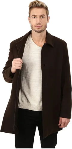 Vista 5 de Cole Haan Abrigo clásico de mezcla de cachemira para hombre con cuello de camisa