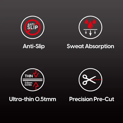Vista 3 de Pulsar Gaming Gears SUPERGRIP Set de cinta adhesiva para Logitech G703 Absorbente de sudor, alto rendimiento, antideslizante, adhesivo 3M sin
