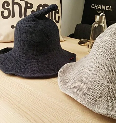 Vista 3 de Luoke - Sombrero plegable de algodón para mujer, diseño de bruja de verano