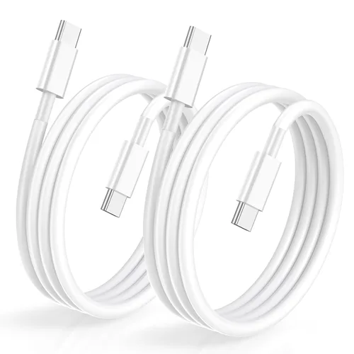 Vista 6 de Cable USB C a USB C de 1 pie y 60 W, cable de carga USB C, cable de carga rápida tipo C para iPhone