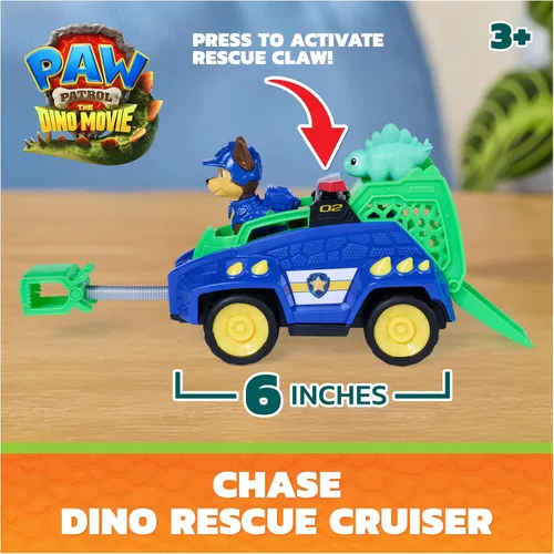 Vista 2 de PAW Patrol The Dino Movie Chase Dino Rescue Cruiser Vehículo de juguete